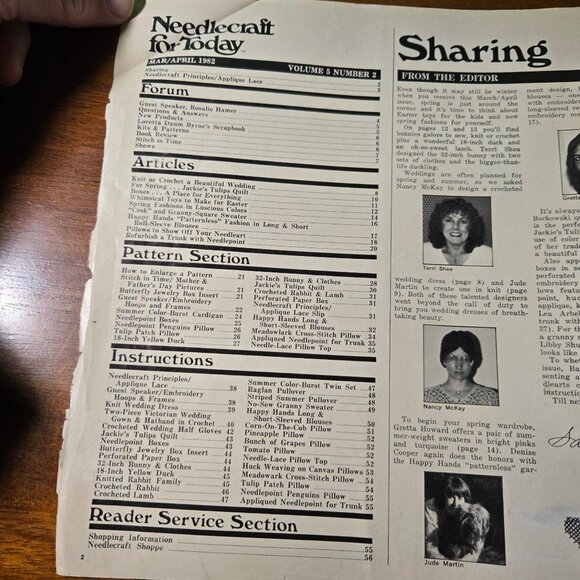 Vintage Needlecraft for Today magazine March/April 1982 Bridal, Easter, Pillow - Picture 4 of 5